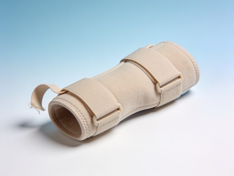 A wrist brace from the pharmacy