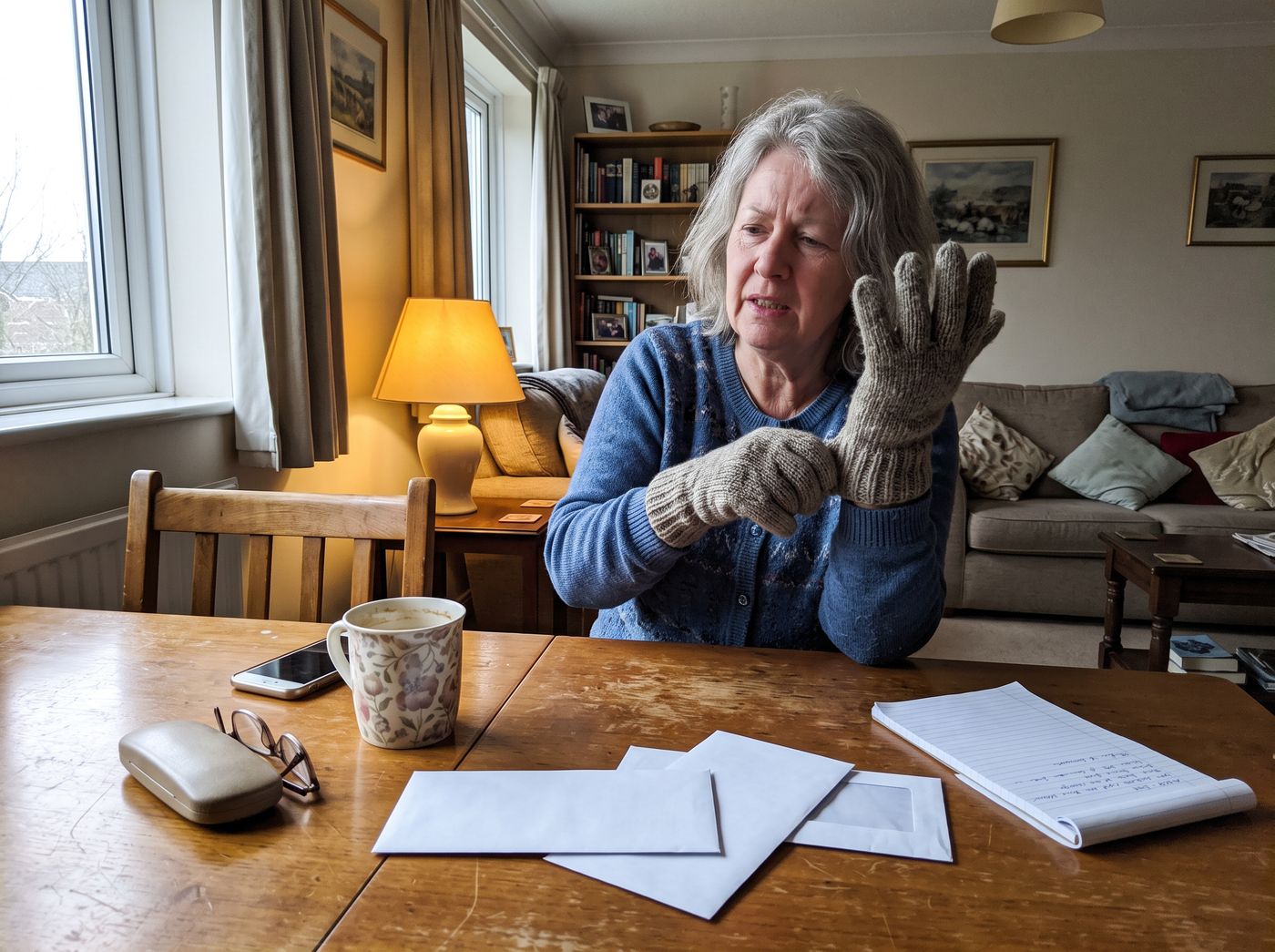 Thick full-fingered gloves