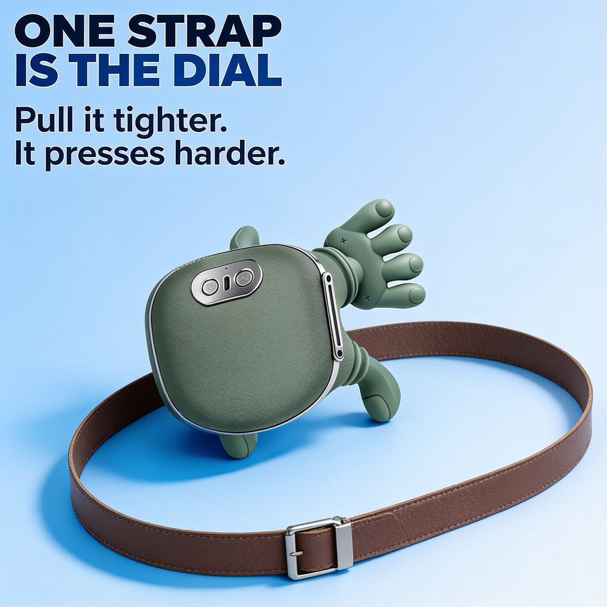 The strap does the holding